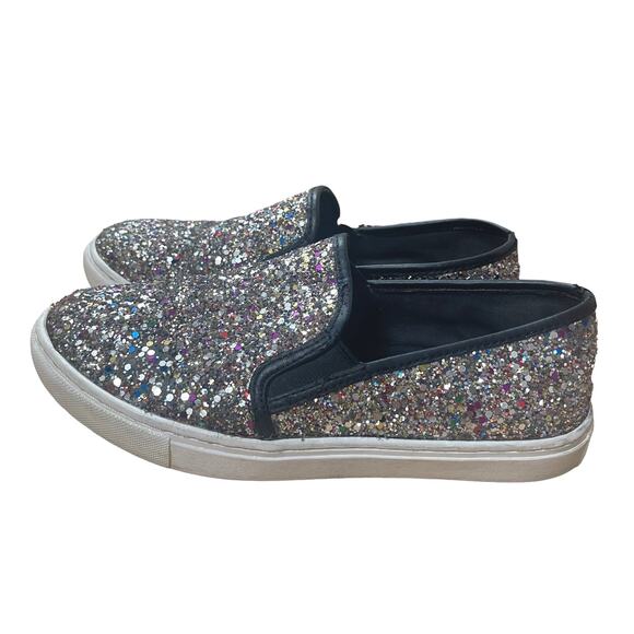 Steve Madden Gracious Slip On Shoes Sparkling Multicolored Glitter Size 6.5 - Picture 1 of 9